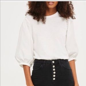 Topshop Puff Sleeve Blouse